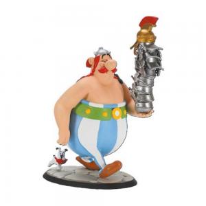 Asterix statuette obelix stack of helmets and idefix