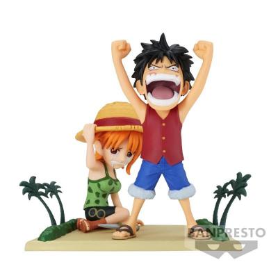 One Piece WCF Log Stories Monkey D Luffy & Nami 7cm W113