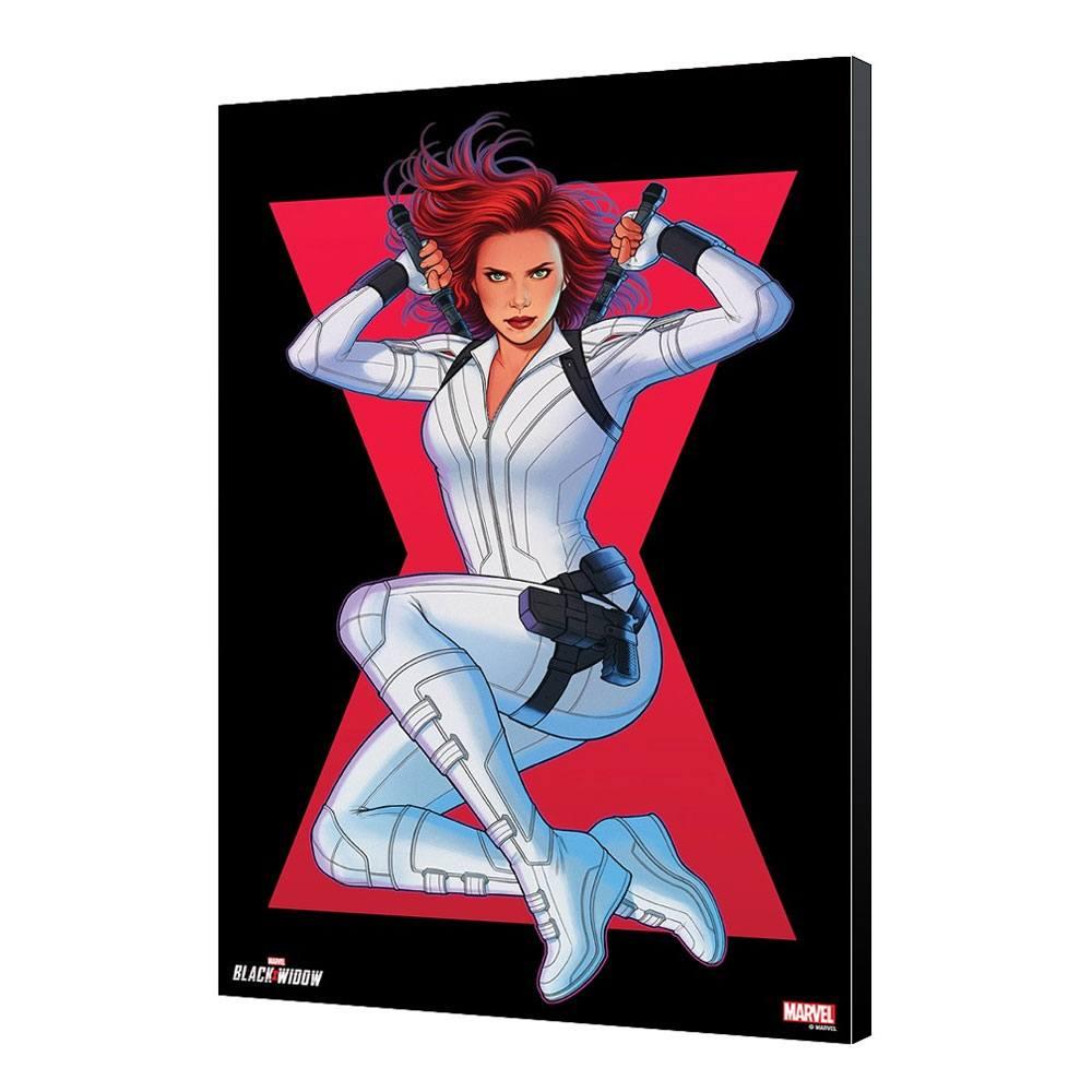 Black widow movie tableau en bois white widow 34 x 50 cm
