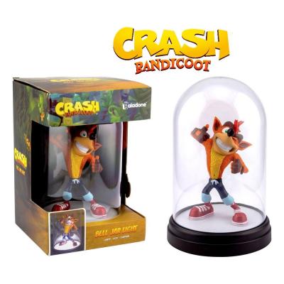 Crash bandicoot figurine led lampe sous cloche