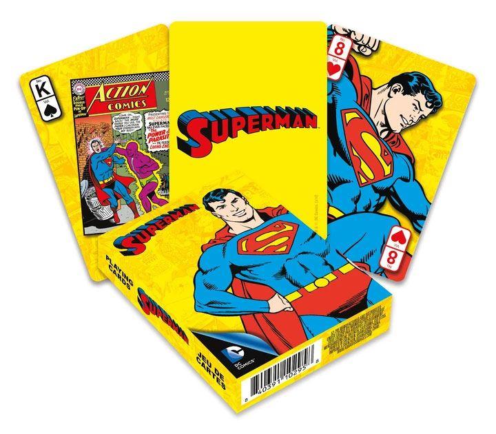 Dc comics jeu de cartes a jouer retro superman