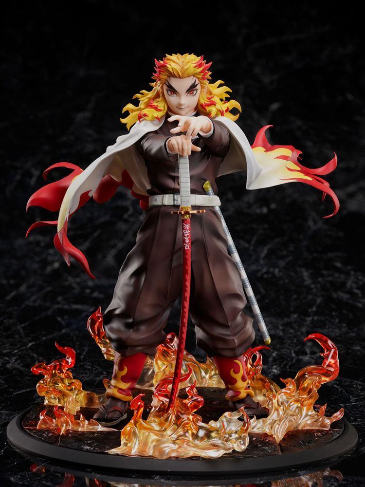Demon slayer kimetsu no yaiba statuette 18 mugen train kyojuro rengoku 20 cm 1