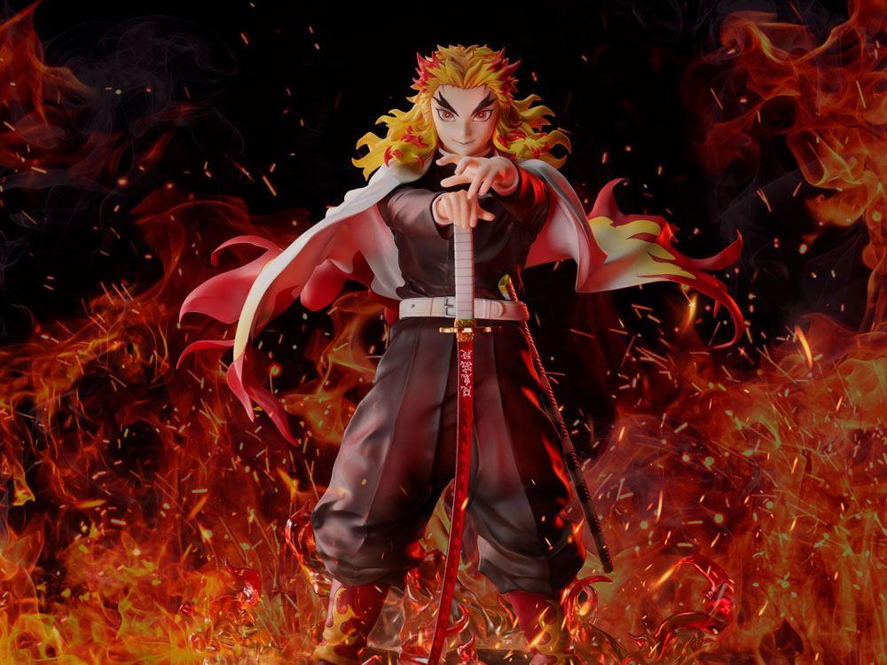 Demon slayer kimetsu no yaiba statuette 18 mugen train kyojuro rengoku 20 cm 7