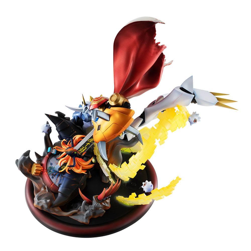 Digimon adventure bokura no uo gemu statuette pvc vs series omegamon vs diabolomon 34 cm 3