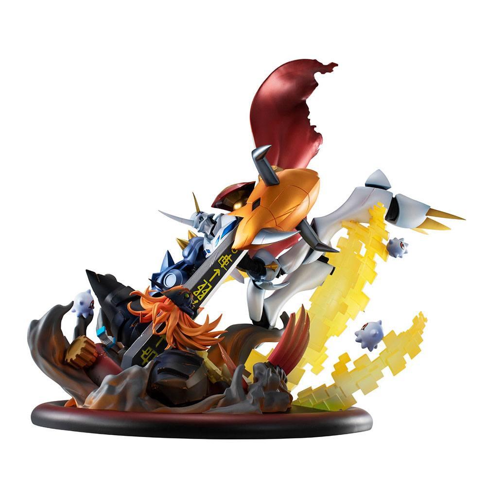 Digimon adventure bokura no uo gemu statuette pvc vs series omegamon vs diabolomon 34 cm 4