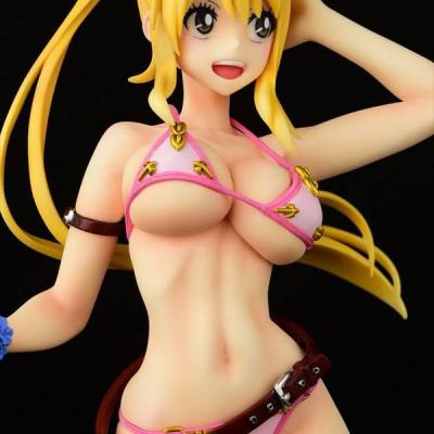 Fairy tail lucy swimwear rose suukoo toys figurine 3 