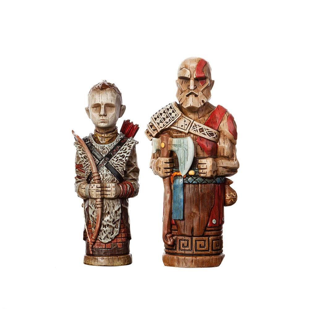 God of war pack 2 statuettes atreus toys 16 18 cm 2