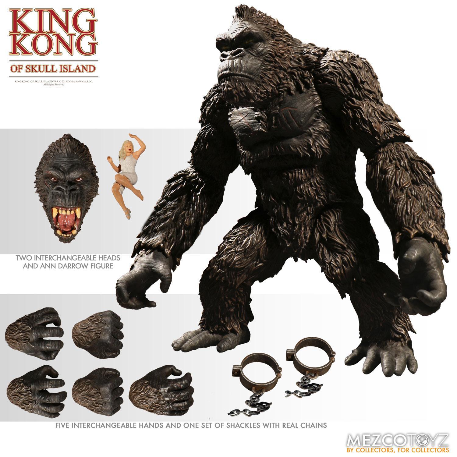 King kong figurine king kong of skull island 18 cm mezco 8 