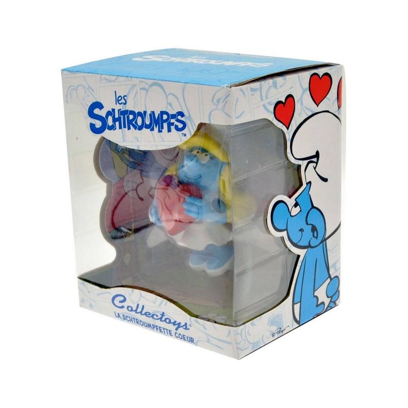 Les schtroumpfs statuette collector collection schtroumpfette tenant le coeur 15 cm suukoo toys 2