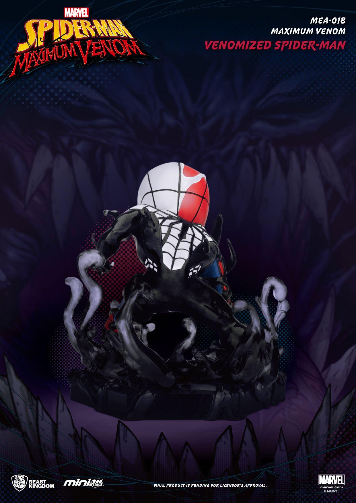 Marvel maximum venom collection figurine mini egg attack venomized spider man 8 cm 2