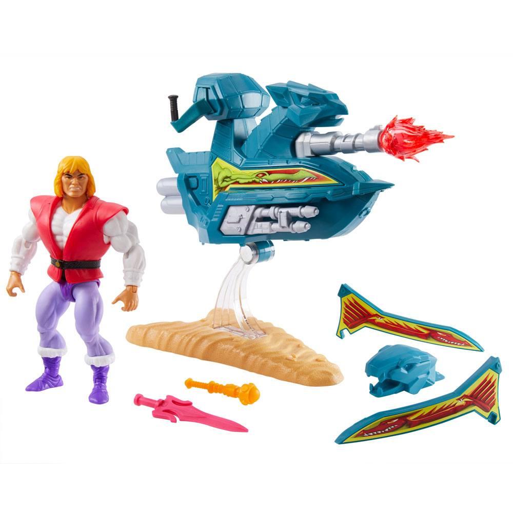 Masters of the universe origins 2020 figurine prince adam with sky sled 14 cm 6