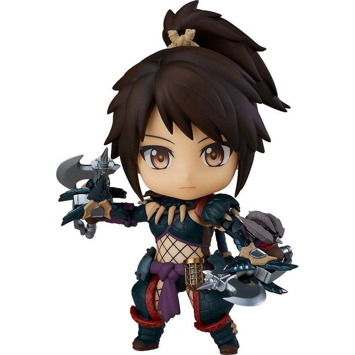 Monster hunter world iceborne figurine nendoroid hunter female nargacuga alpha armor ver dx
