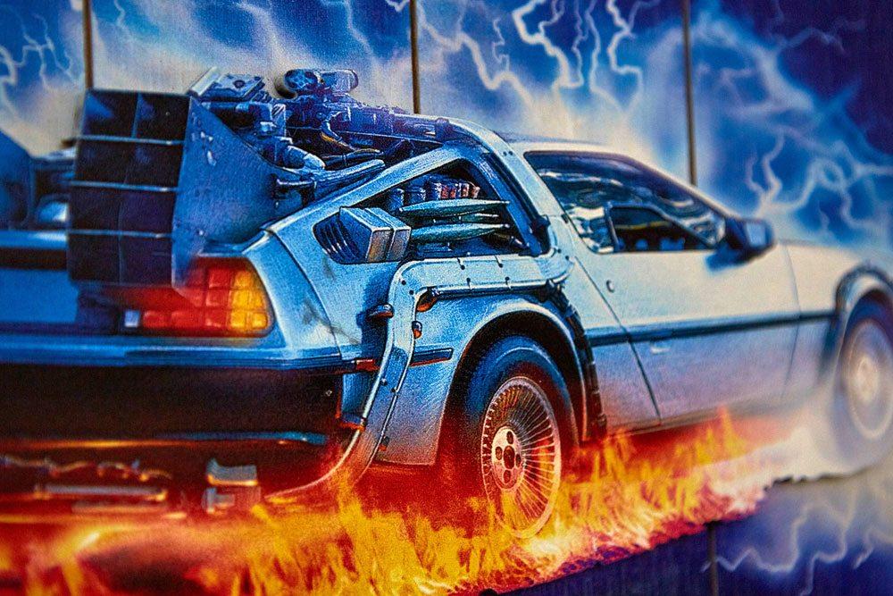 Retour vers le futur tableau en bois back to the futur woodarts print 3d 4