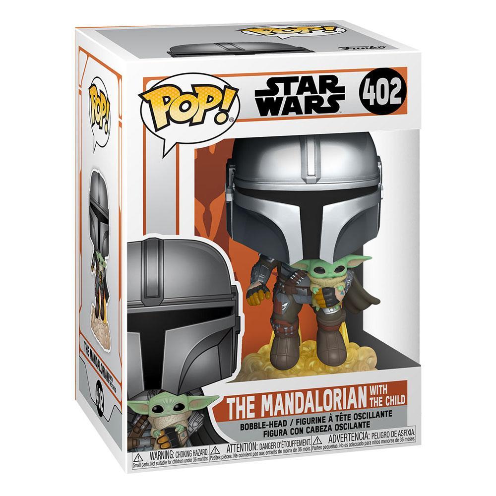 Star wars the mandalorian pop tv vinyl figurine mando flying w jet pack 9 cm 2