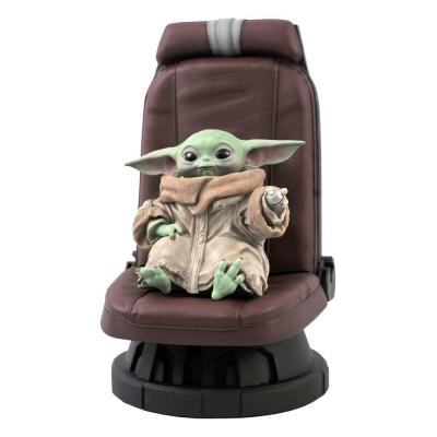 Star wars the mandalorian statuette premier collection the child in chair 30 cm