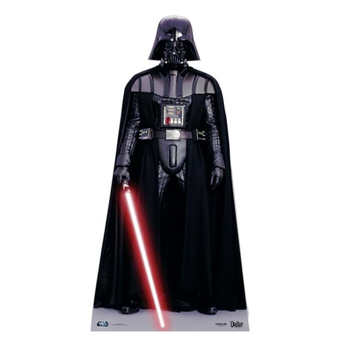 Stars wars dark vador cutout silhouette chevalet