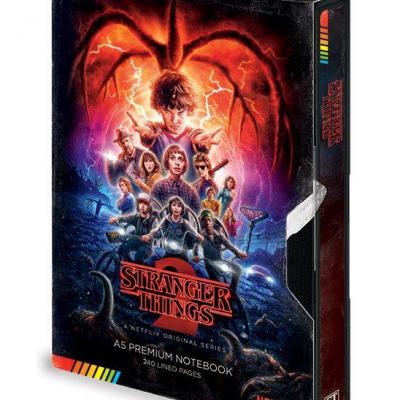 Stranger things carnet de notes premium a5 vhs s2 