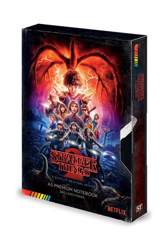 Stranger things carnet de notes premium a5 vhs s2