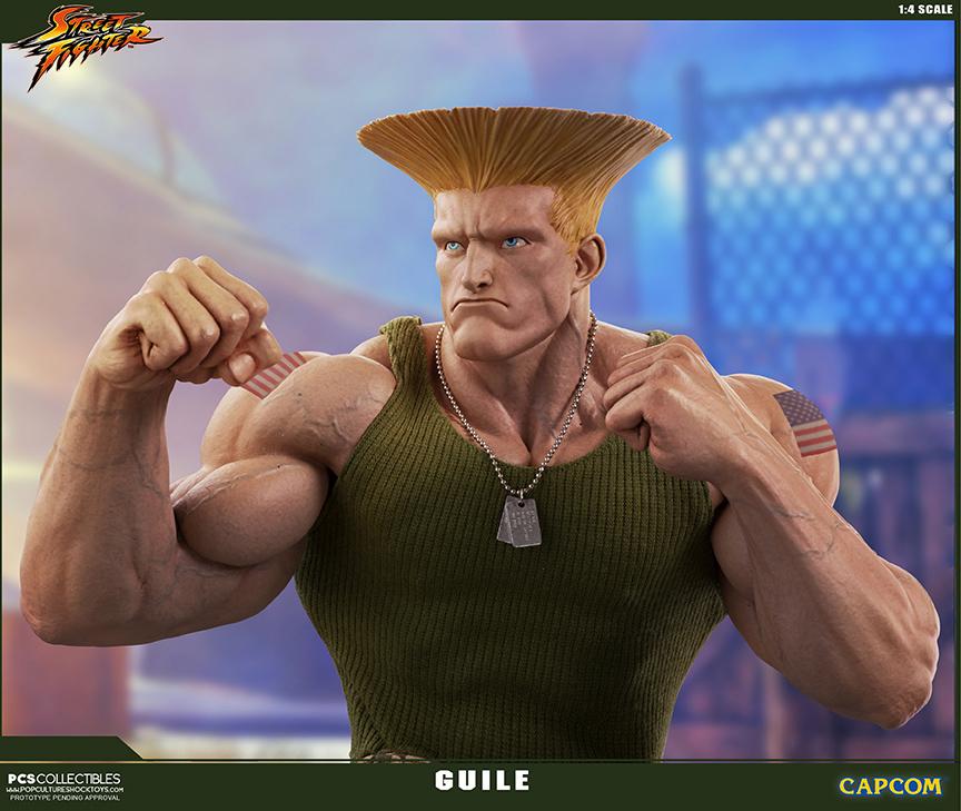 Street fighter statue resine guile 14 mixed media retail version 1