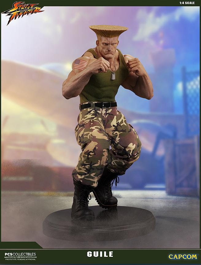 Street fighter statue resine guile 14 mixed media retail version 2
