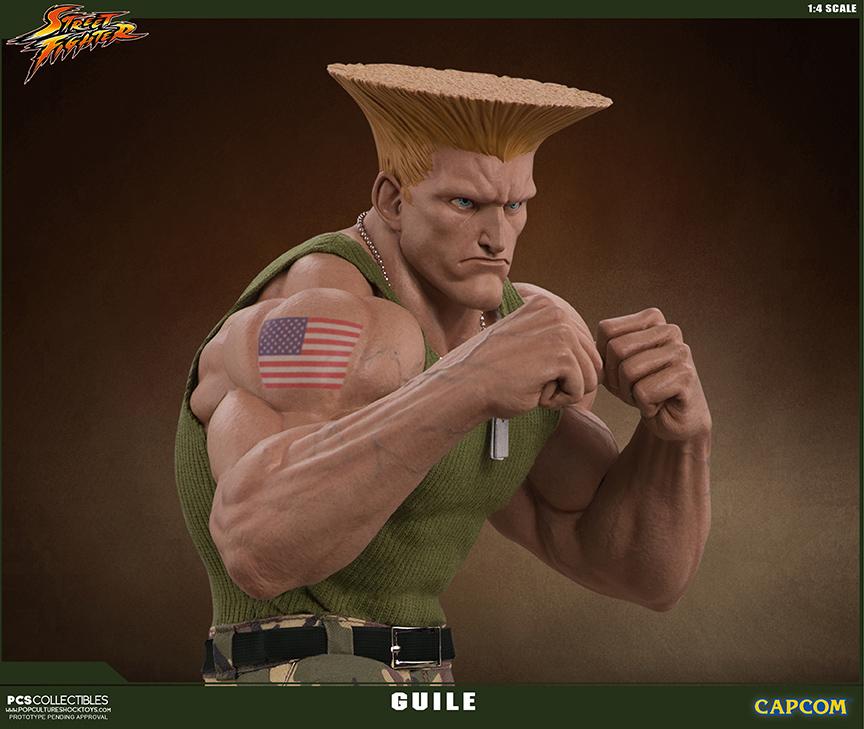 Street fighter statue resine guile 14 mixed media retail version 3