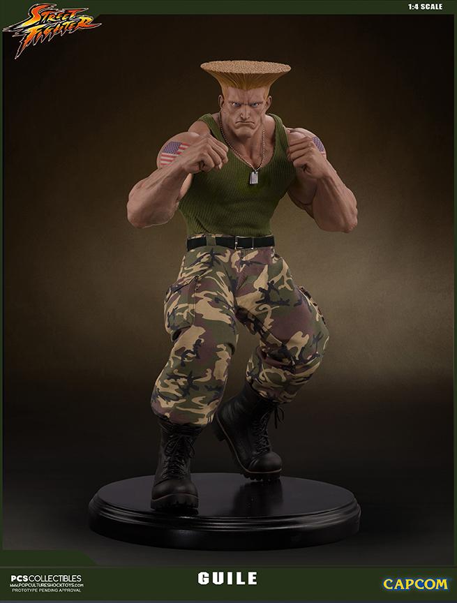 Street fighter statue resine guile 14 mixed media retail version 4