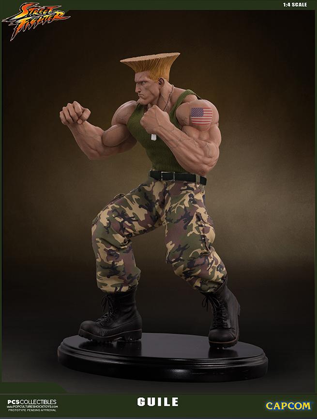 Street fighter statue resine guile 14 mixed media retail version 5