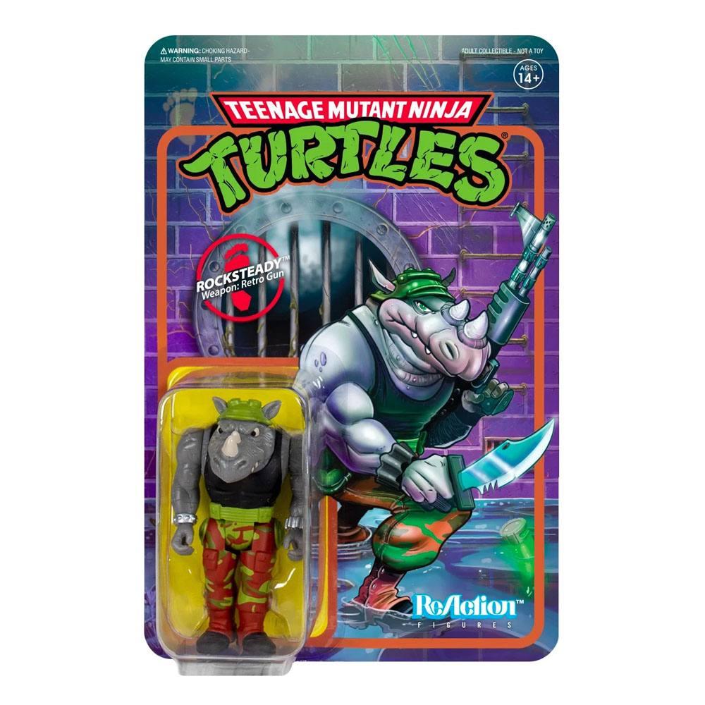 Super 7 les tortues ninja figurine reaction rocksteady 10 cm