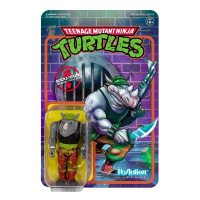 Les Tortues ninja figurine ReAction Rocksteady 10 cm super7