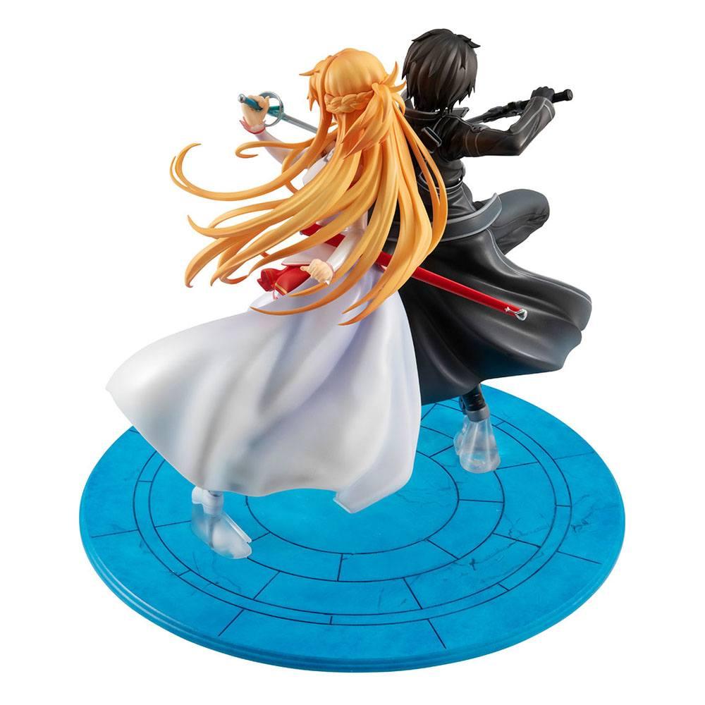 Sword art online statuette pvc lucrea kirito asuna 10th anniversary 22 cm 3