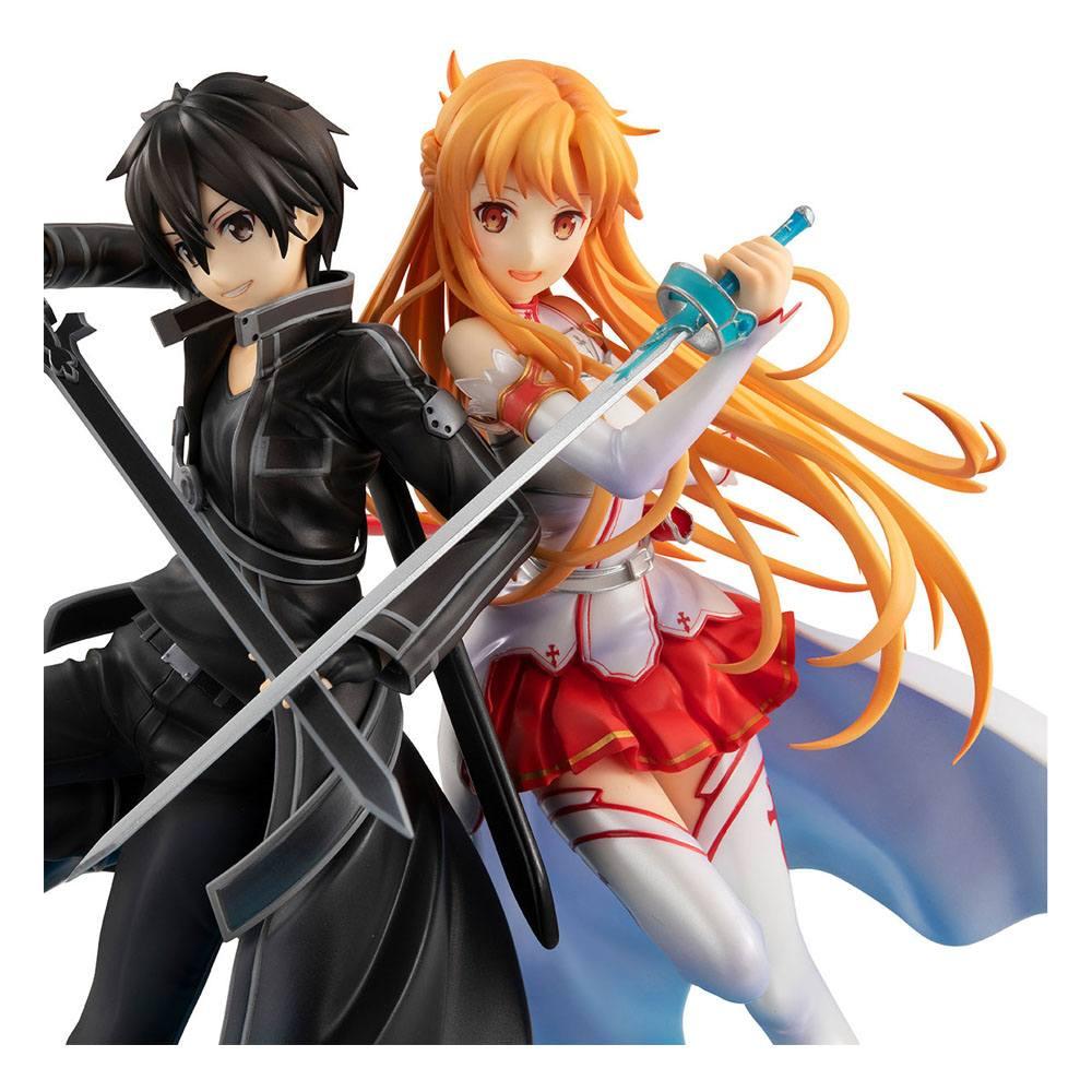 Sword art online statuette pvc lucrea kirito asuna 10th anniversary 22 cm 4