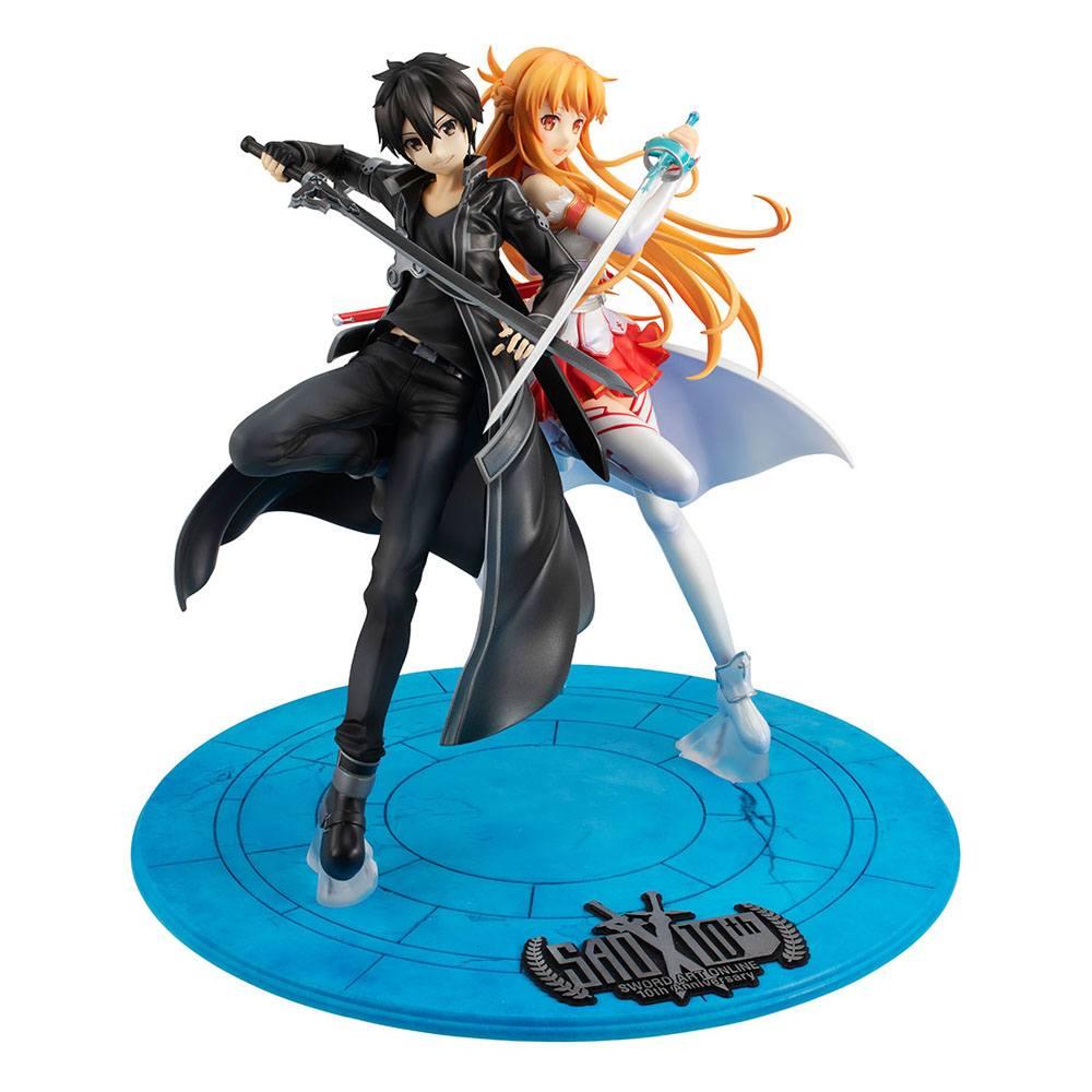 Sword art online statuette pvc lucrea kirito asuna 10th anniversary 22 cm 5