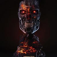 T800 buste mask battle damaged art terminator 2 resine pure arts 3 