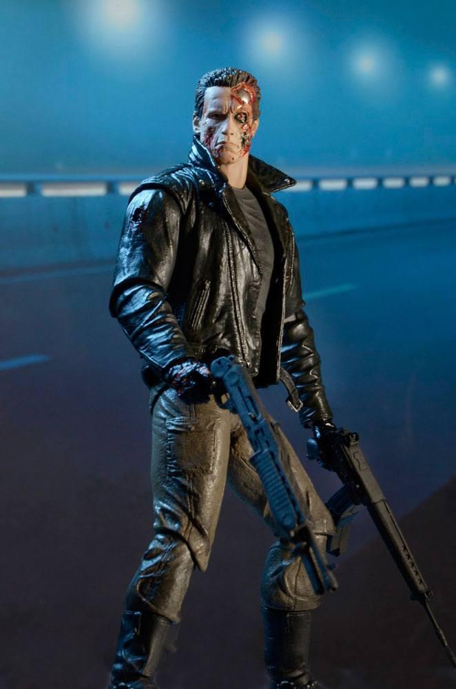 Terminator figurine ultimate police station assault t 800 motorcycle jacket 18 cm neca 5 