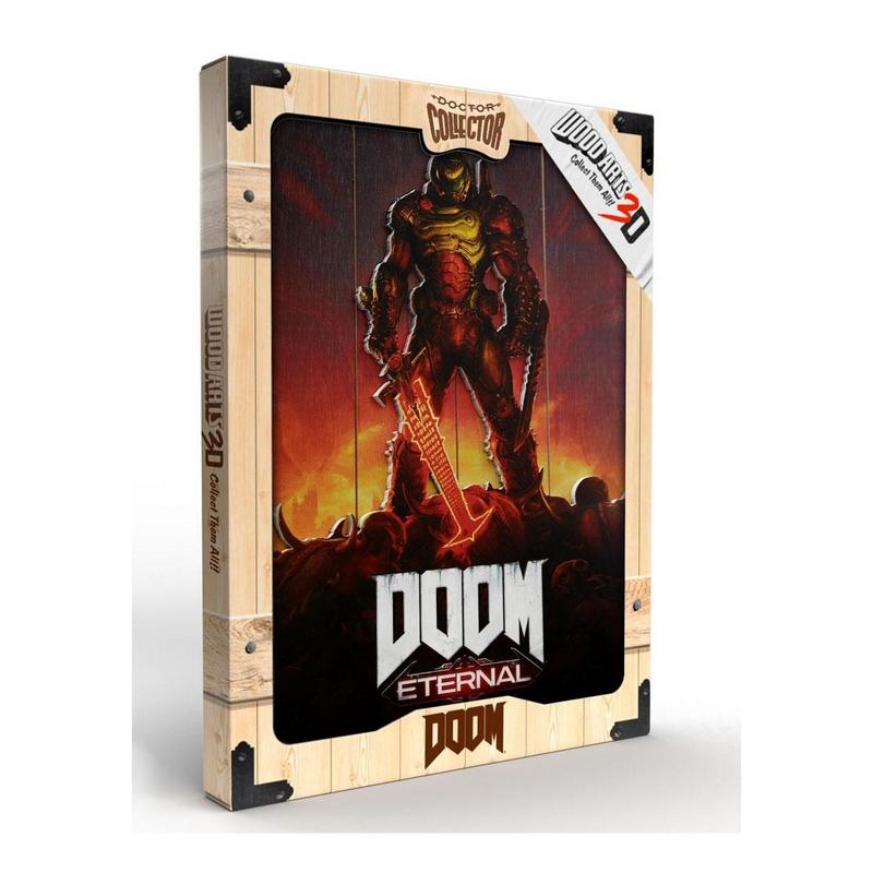 Woodarts print 3d doom tableau en bois 1