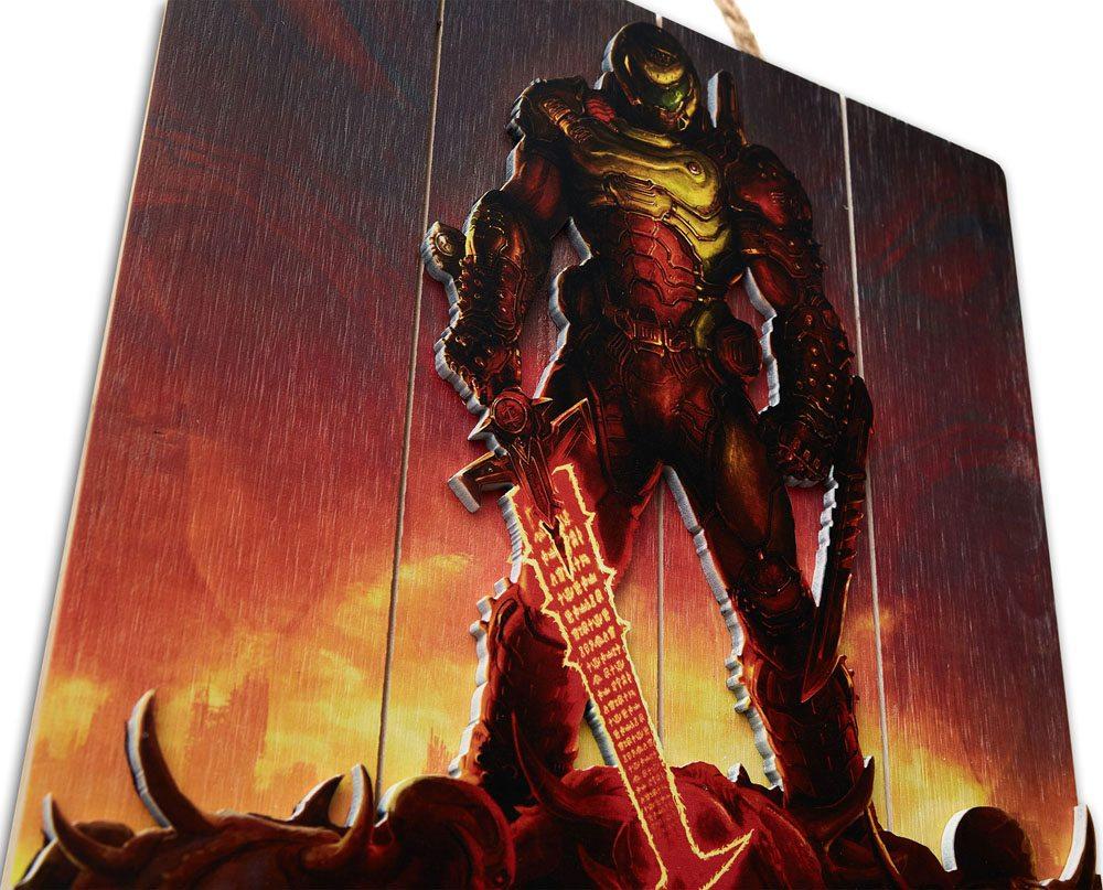 Woodarts print 3d doom tableau en bois 2