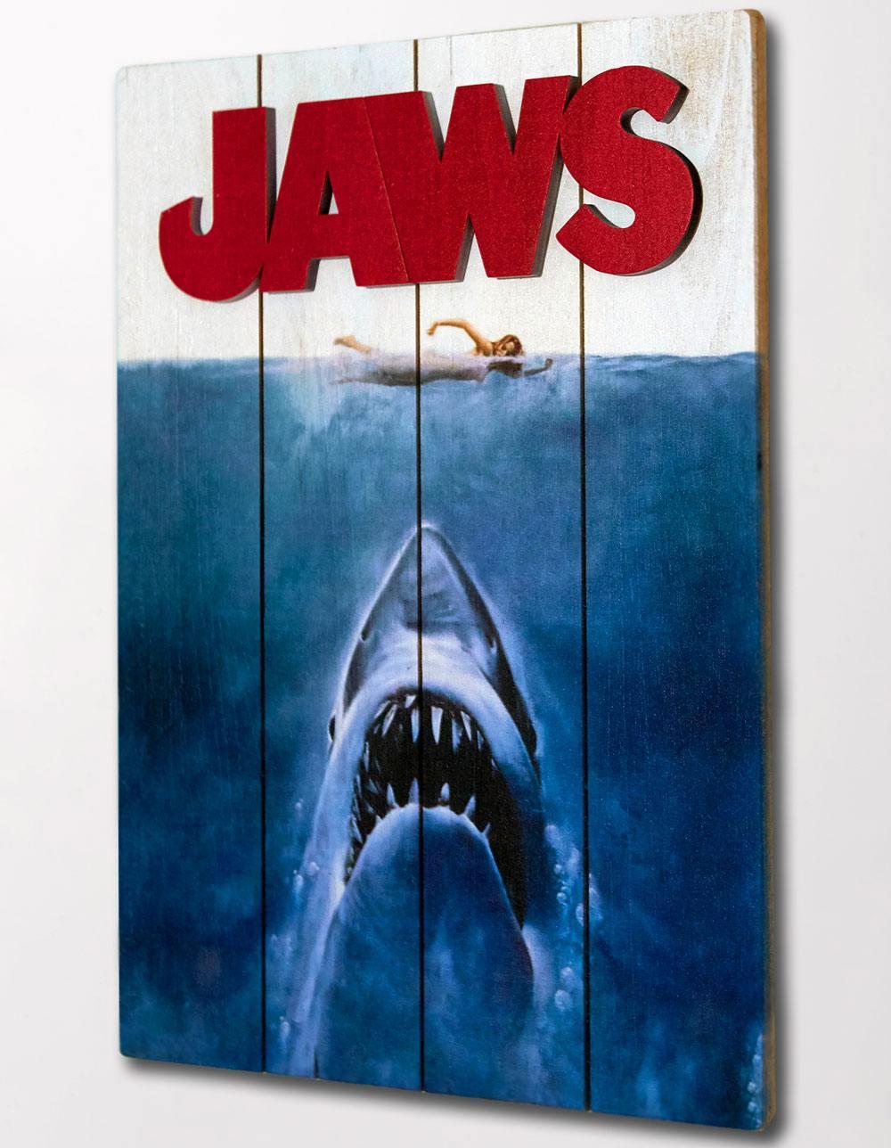 Woordarts jaws les dent de la mer tableau en bois print 2