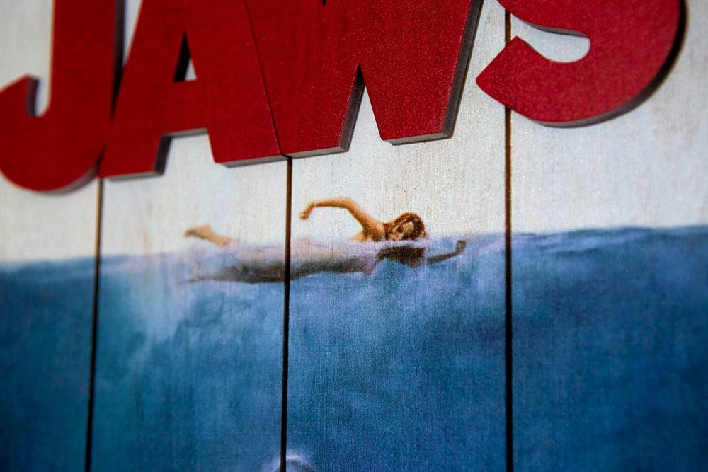 Woordarts jaws les dent de la mer tableau en bois print 4