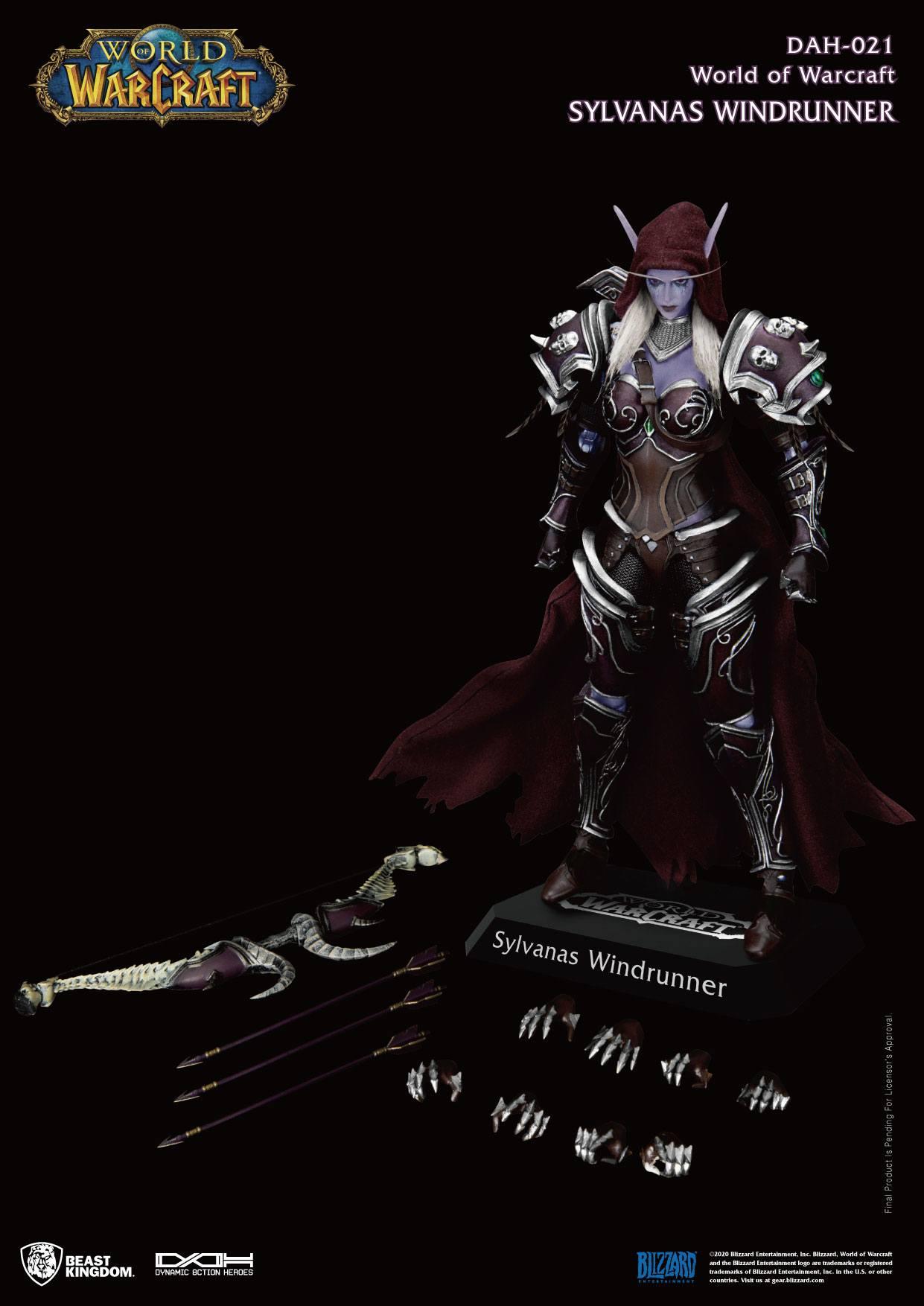 World of warcraft battle for azeroth figurine dynamic action heroes 19 sylvanas windrunner 21 cm 3